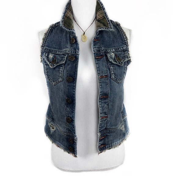 Silver Jeans Jackets & Blazers - Silver Jeans Distressed Denim Vest